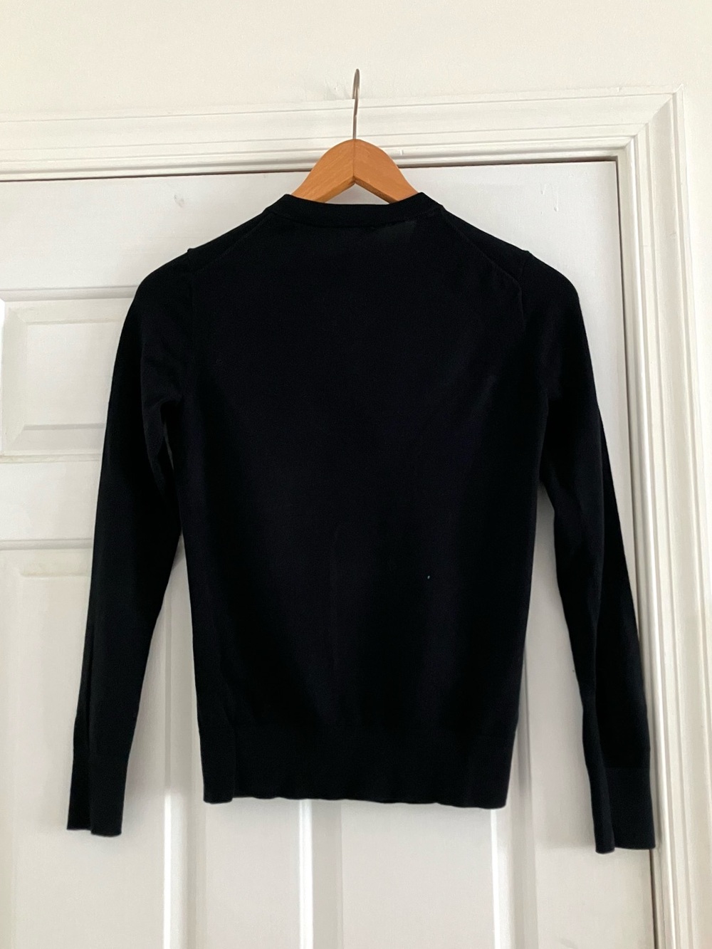 J. Crew Black Button Up Preppy Minimalist Ribbed Cotton cardigan-Size XS - Picture 6 of 10